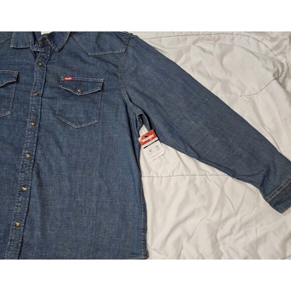 Wrangler Men's Big Premium Fit Long Sleeve Woven Shirt 2XL 2XG 2TG - Picture 5 of 16